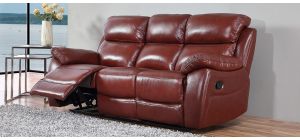 Rivoli Tabac Leather 3 + 2 + 1 Sofa Set Manual Recliners