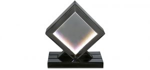 Small Smoked Mirror Rainbow LED Radley Diamond Table Lamp