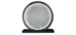 Large Smoked Mirror Radley Round Table Lamp