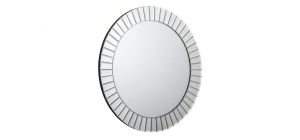 Sonata Round Wall Mirror - Clear Glass - Lacquered MDF