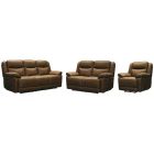 Tori 3 + 2 + 1 Electric Recliner Brown Fabric Sofa Set