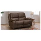 Bella Brown Fabric 3 + 2 Sofa Set Manual Recliner 