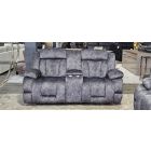 Bueno Grey Fabric 3 + 2 Sofa Set Manual Recliners With Cup Holders and Storage