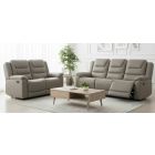 Status Dove Fabric 3 And 2 Manual Recliner Sofa Suite