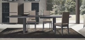 Kali Taupe 1.9m Dining Table With Six Cream Chairs