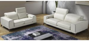 Bolton Ivory Leather 3 + 2 Sofa Set Electric Recliner With Wooden Legs And Adjustable Headrests Newtrend Available In A Range Of Leathers And Colours 10 Yr Frame 10 Yr Pocket Sprung 5 Yr Foam Warranty