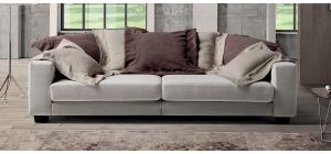Easylounge Grey 4 Seater Fabric Sofa With Adjustable Seating And Wooden Legs Newtrend Available In A Range Of Leathers And Colours 10 Yr Frame 10 Yr Pocket Sprung 5 Yr Foam Warranty