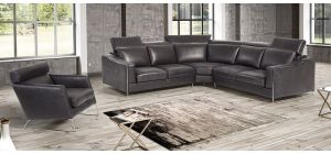 Ethan Black Suede 2c2 Corner Sofa And Armchair With Chrome Legs Newtrend Available In A Range Of Leathers And Colours 10 Yr Frame 10 Yr Pocket Sprung 5 Yr Foam Warranty