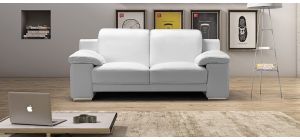 Evergreen White Leather 3 + 2 Sofa Set With Adjustable Headrests And Chrome Legs Newtrend Available In A Range Of Leathers And Colours 10 Yr Frame 10 Yr Pocket Sprung 5 Yr Foam Warranty