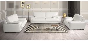 Evita White Leather 3 + 2 + 1 Sofa Set With Wooden Legs Newtrend Available In A Range Of Leathers And Colours 10 Yr Frame 10 Yr Pocket Sprung 5 Yr Foam Warranty
