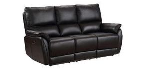 Esprit Black Leather 3 + 2 Sofa Set Electric Recliner 