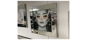 Female Glasses Scene Print With Mirrored Frame - Sold As Seen - Ex-display Showroom Product 49284