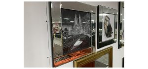 City Scene Print With Mirrored Frame - Sold As Seen - Ex-display Showroom Product 49281
