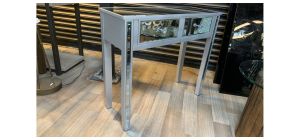 Mirrored And Wood Grey Console Table - Sold As Seen - Ex-display Showroom Product 49235