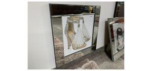 Shoes Scene Print With Mirrored Frame - Sold As Seen - Ex-display Showroom Product 49278