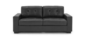 Gemona Black Bonded Leather 3 + 2 Sofa Set 
