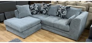 Zina Fabric Corner Sofa LHF Grey Scatter Back
