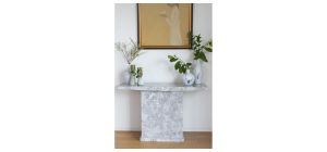 Anza Grey Marble Console Table