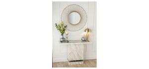 Arzano Cream Marble Console Table