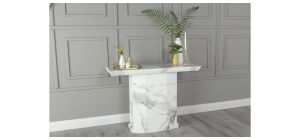 Athens White Marble Console Table