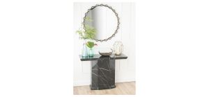 Nebula Black Marble Console Table
