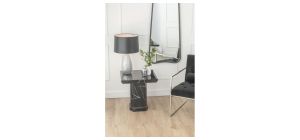 Nebula Black Marble Side Table