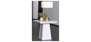 Rio White Marble Side Table