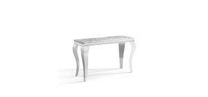 Merida Grey Marble and Chrome Console Table