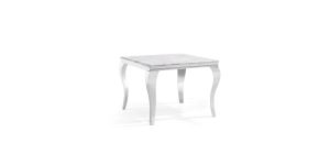 Merida Grey Marble & Chrome Square Dining Table