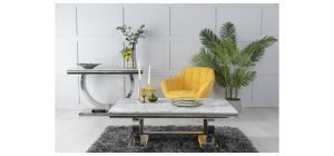 Welby Grey Marble and Chrome Coffee Table