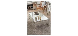 Acorn Mirrored Champagne Trim Coffee Table