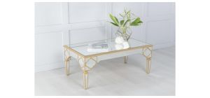 Cairo Mirrored Gold Trim Coffee Table