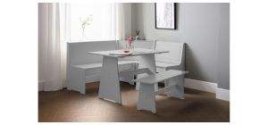 Newport Corner Dining Set - Dove Grey - Dove Grey Lacquer