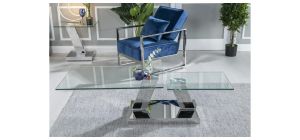 Enzo Swivel Glass Top Coffee Table