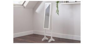 Prima Jewellery Mirror - White Lacquer - Wood