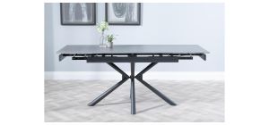 Blanco Black Sintered Stone Extending Dining Table – 160cm