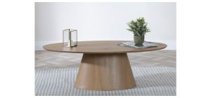 Whitby Oak Oval Coffee Table