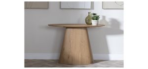 Whitby Oak Oval Console Table