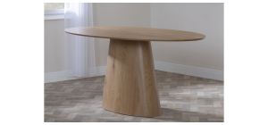 Whitby Oak 6 Seater Oval Dining Table