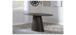 Whitby Walnut 6 Seater Oval Dining Table