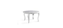 Merida Grey Marble & Chrome Round Dining Table