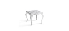 Merida Grey Marble and Chrome Square Side Table