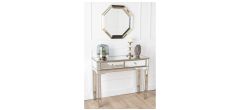 Acorn Mirrored Champagne Trim Console Table