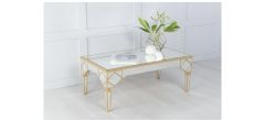 Cairo Mirrored Gold Trim Coffee Table