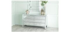 Vasari Mirrored 6 Drawer Wide Chest