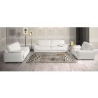 Evita White Leather 3 + 2 + 1 Sofa Set With Wooden Legs Newtrend Available In A Range Of Leathers And Colours 10 Yr Frame 10 Yr Pocket Sprung 5 Yr Foam Warranty