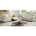 Avana White Leather 3 + 2 Sofa Set Electric Recliner With Chrome Legs Newtrend Available In A Range Of Leathers And Colours 10 Yr Frame 10 Yr Pocket Sprung 5 Yr Foam Warranty