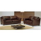 Piccadilly Dark Brown Leather 3 + 2 Sofa Set With Wooden Legs Newtrend Available In A Range Of Leathers And Colours 10 Yr Frame 10 Yr Pocket Sprung 5 Yr Foam Warranty