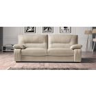 Prestige Cream Static Semi-Aniline Leather 3 + 2 Sofa Set With Wooden Legs Newtrend Available In A Range Of Leathers And Colours 10 Yr Frame 10 Yr Pocket Sprung 5 Yr Foam Warranty