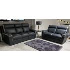 Device Grey Two-Tone New Trend Semi-Aniline Leather 3 + 2 Electric Recliners With USB Ports